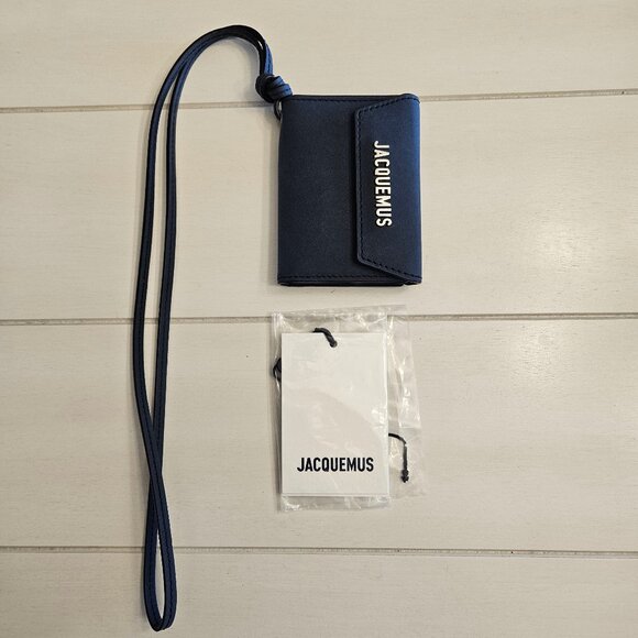 Jacquemus Navy "Le Porte" Leather Wallet/Card Holder - Picture 1 of 7